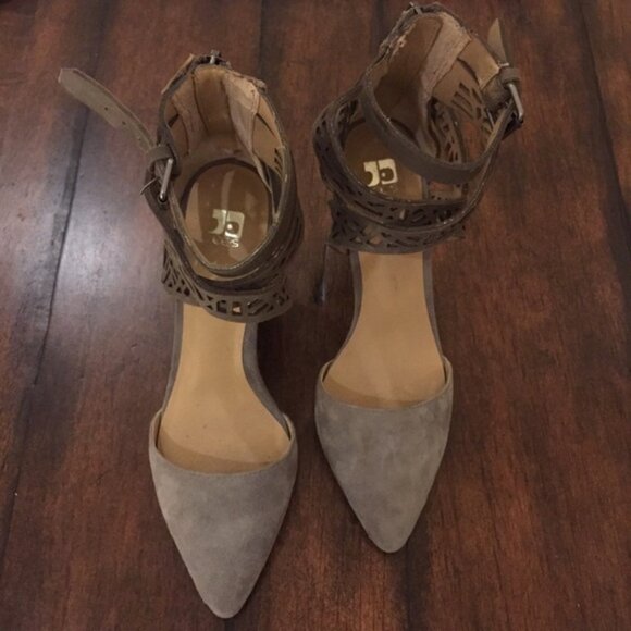 Joe's Grey Suede Heel - Picture 1 of 3